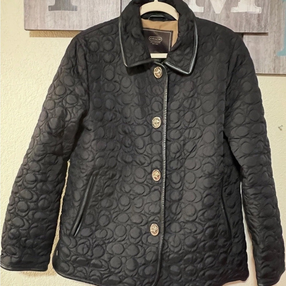 Coach Black Quilted Puffer Jacket M